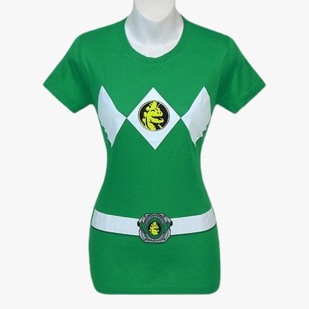 Mighty Fine Green Power Ranger T Shirt Sz L - Picture 2 of 9